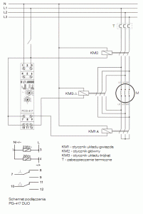 schemat połączenia gwiazda-trójkąt PCG-417 Rys 7 schemat połączenia gwiazda-trójkąt