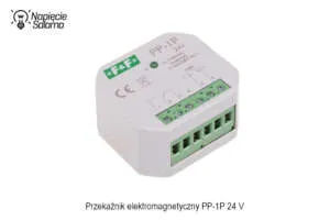 Przekaźnik dopuszkowy PP 1P 24 V Przekaźnik elektromagnetyczny dopuszkowy serii PP 1P 24 V montowany w puszce instalacyjnej jako lokalny element wykonawczy