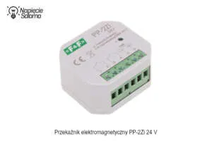 Przekaźnik dopuszkowy PP 2Zi 24 V Przekaźnik elektromagnetyczny dopuszkowy serii PP 2Zi 24 V montowany w puszce instalacyjnej, lokalny element wykonawczy instalacji elektrycznej