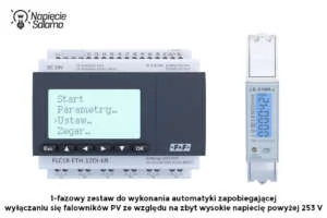 Sterownik FLC18-ETH i licznik energii LE-01MR v2 w układzie automatyki ograniczającej napięcie w instalacji PV