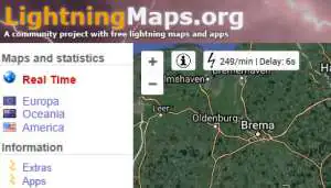 Mapa burz On-Line włączenie funkcji Real Time