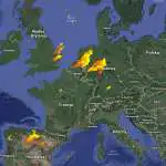 Mapa burza Burza sprawdź gdzie uderzył piorun