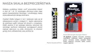 Poziom bezpieczeństwa Master Lock Skala bezpieczeństwa według Master Lock
