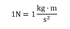 Wzór Niuton 1N=1(kg*m/s2)
