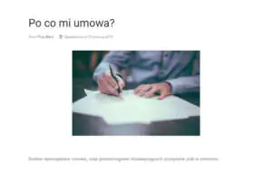 Po co mi umowa? Inteligentny budynek, wzór umowy.