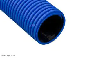 Rura giętka karbowana z podwójnym płaszczem 63mm 50m niebieska Rura giętka karbowana z podwójnym płaszczem 63mm 50m niebieska