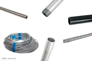 Rury stalowe do prowadzenia instalacji elektrycznej Rury i peszle stalowe do prowadzenia instalacji elektrycznej