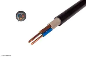 Instalacja elektryczna - kabel N2XH-J do ułożenia w ziemi Instalacja elektryczna, kabel typu N2XH-J do układania w ziemi