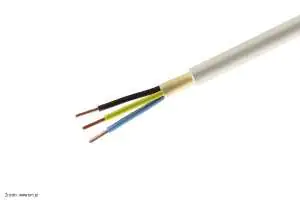 Instalacja elektryczna - przewód okrągły typu NYM-J Przewód okrągły typu NYM-J używany w instalacji elektrycznej