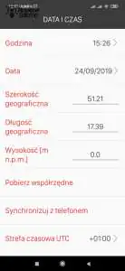Szczegóły ustawień daty i czasu w aplikacji Exta Life Zamel