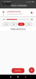 Exta Life wykorzystanie ściemniacza w harmonogramie czasowym