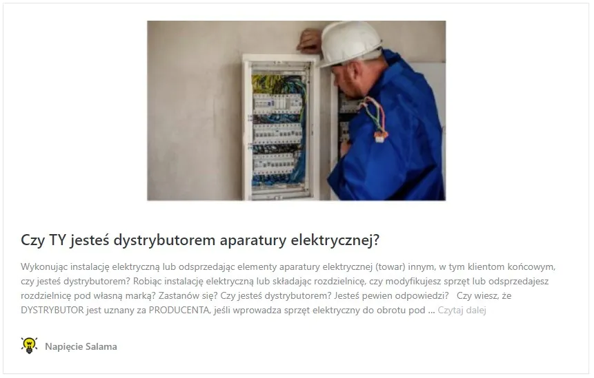 Czy Ty jesteś dystrybutorem aparatury elektrycznej? Inteligentny Dom, jaka jest odpowiedzialność instalatora?