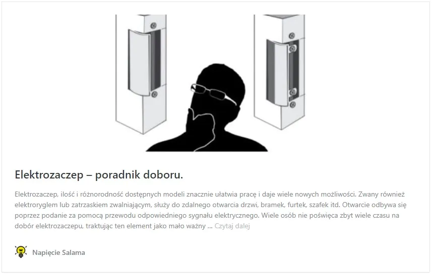 Elektrozaczep – poradnik doboru. Elektrozaczep, ilość i różnorodność dostępnych modeli znacznie ułatwia pracę i daje wiele nowych możliwości.
