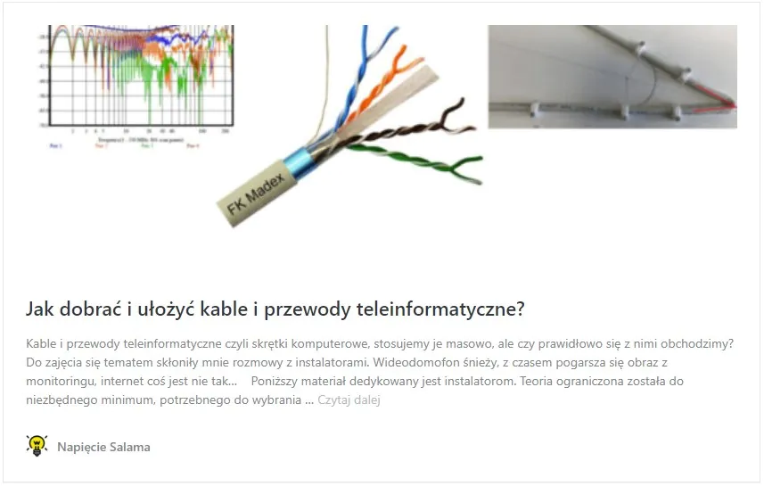 Jak dobrać i ułożyć kable i przewody teleinformatyczne? Jak dobrać i ułożyć kable i przewody teleinformatyczne?