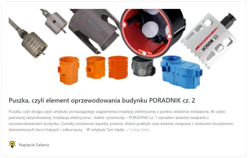 Puszka, czyli element oprzewodowania budynku PORADNIK cz. 2 Puszka, czyli element oprzewodowania budynku PORADNIK cz. 2