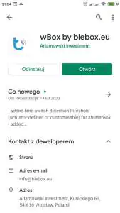 Zainstaluj wBox, aplikację do sterowania elementami Blebox Aplikacja do Systemu Inteligentnego Domu Blebox