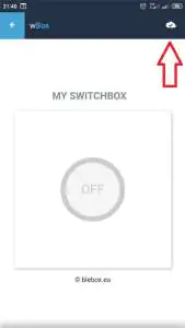 Ikona chmury oznacza dostęp zdalny do urządzenia (opcje są niedostępne). System Inteligentnego Domu Blebox, aplikacja wBox