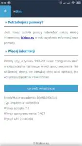 Szczegóły ustawień sterownika switchBox System Inteligentnego Domu Blebox, aplikacja wBox