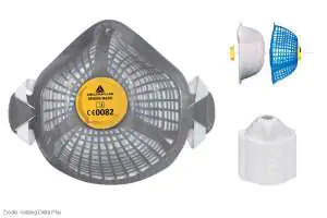 Półmaska filtrująca Spidemask wraz z filtrami wymiennymi (opakowanie najczęściej 30 szt filtrów). SMOG, półmaska filtrująca.
