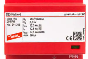 Ogranicznik przepięć - przykład prawidłowego oznaczenia Ogranicznik przepięć - przykład prawidłowego oznaczenia SPD Dehnshield
