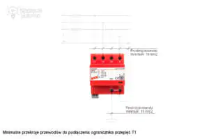 Ogranicznik przepięć - minimalne przekroje przewodów Ogranicznik przepięć - minimalne przekroje przewodów