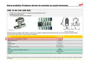 Dehn SAK 10 AS V4A 308 403 - dane techniczne