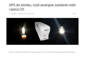 Na co zwrócić uwagę podczas wybierania UPS do awaryjnego zasilenia domku? Jaki UPS wybrać do zasilania rolet i pieca CO?