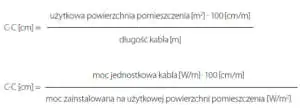 Jak obliczyć odstęp C-C pomiędzy kablami grzejnymi? Kable grzejne - wzór na obliczanie odstępu C-C