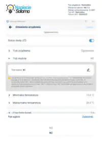 Elektroniczny termostat - wybór trybu pracy wyjścia NC, lub NO