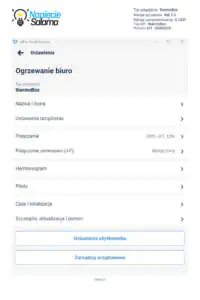 ThermoBox - ustawienia dodatkowe