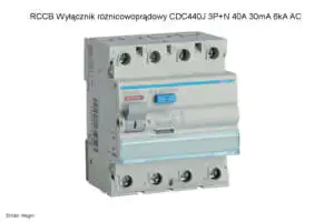 Różnicówka Hager RCCB CDC440J 3P+N 40A 30mA 6 kA AC