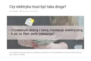 Czy elektryka musi być taka droga? Czy dobór i wymiana przewodu wiąże się z robieniem projektu?