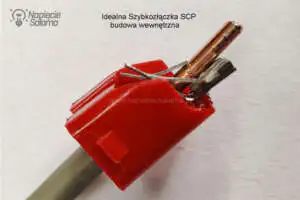 Idealna Szybkozłączka Simet - budowa wewnętrzna Idealna Szybkozłączka Simet - szczegóły wykonania połączenia