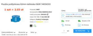 Puszka podtynkowa 60mm niebieska S60K 34054203 Simet Puszka do elektroniki podtynkowa 60mm niebieska S60K 34054203