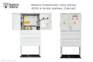 Aktywny kompensator mocy biernej ASVG w wykonaniu szafowym do centralnej kompensacji